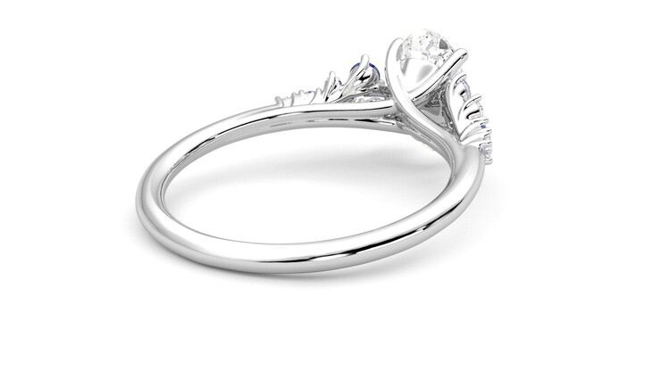 Taylor & Hart Marula Oval Engagement Ring 360 degree image 13