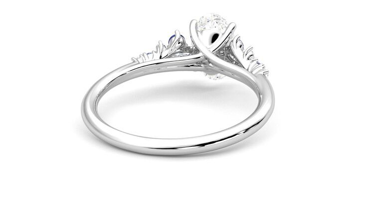 Taylor & Hart Marula Oval Engagement Ring 360 degree image 14