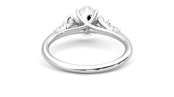 Taylor & Hart Marula Oval Engagement Ring 360 degree image 15