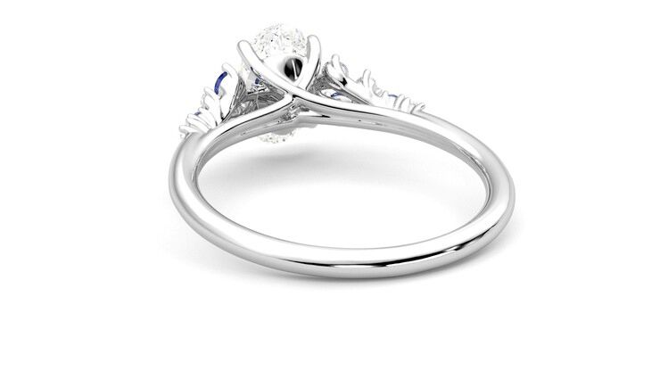 Taylor & Hart Marula Oval Engagement Ring 360 degree image 16