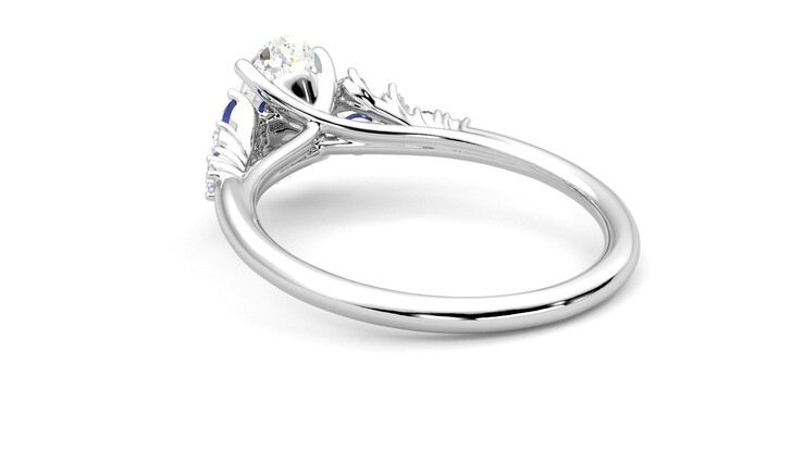 Taylor & Hart Marula Oval Engagement Ring 360 degree image 17