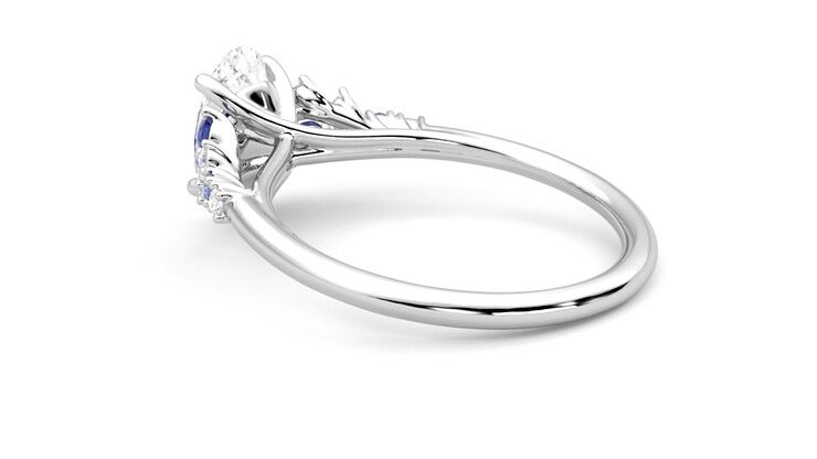 Taylor & Hart Marula Oval Engagement Ring 360 degree image 18