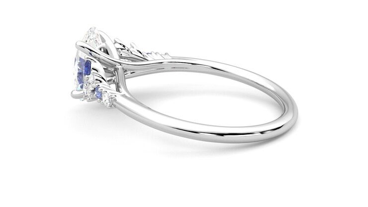 Taylor & Hart Marula Oval Engagement Ring 360 degree image 19