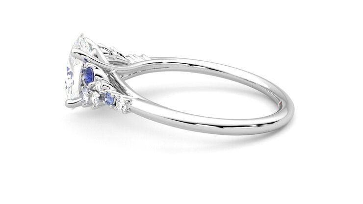 Taylor & Hart Marula Oval Engagement Ring 360 degree image 20