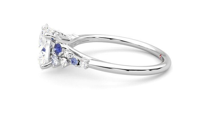 Taylor & Hart Marula Oval Engagement Ring 360 degree image 21
