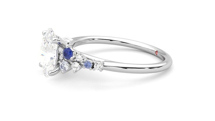Taylor & Hart Marula Oval Engagement Ring 360 degree image 22