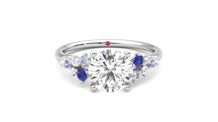 Taylor & Hart Marula Round Engagement Ring 360 degree image 1