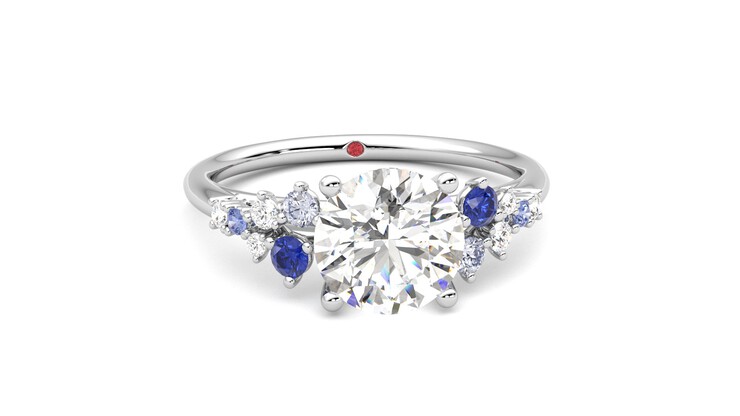 Taylor & Hart Marula Round Engagement Ring 360 degree image 2