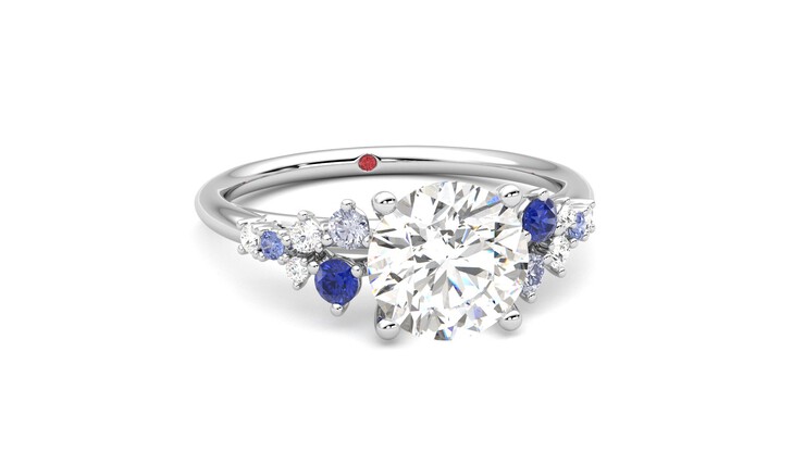 Taylor & Hart Marula Round Engagement Ring 360 degree image 3