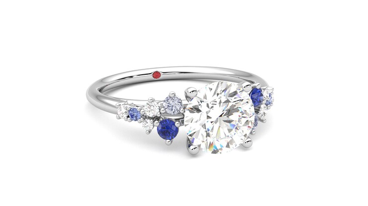 Taylor & Hart Marula Round Engagement Ring 360 degree image 4
