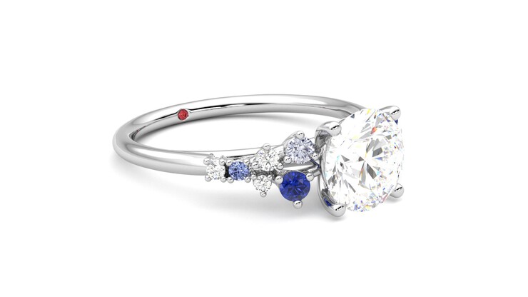 Taylor & Hart Marula Round Engagement Ring 360 degree image 6