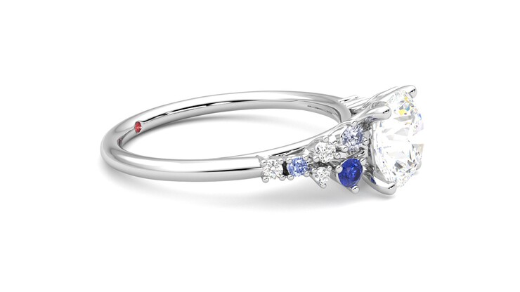 Taylor & Hart Marula Round Engagement Ring 360 degree image 8
