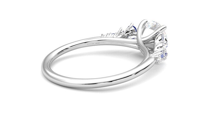 Taylor & Hart Marula Round Engagement Ring 360 degree image 12