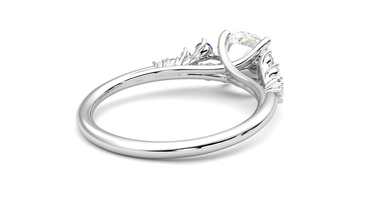 Taylor & Hart Marula Round Engagement Ring 360 degree image 13