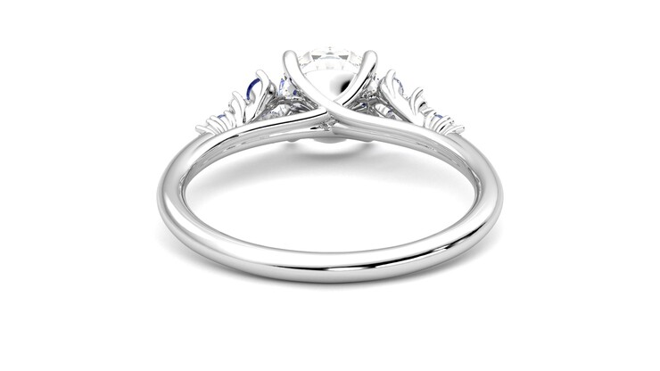 Taylor & Hart Marula Round Engagement Ring 360 degree image 15