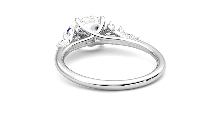 Taylor & Hart Marula Round Engagement Ring 360 degree image 16