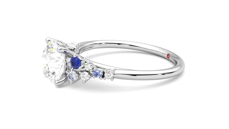Taylor & Hart Marula Round Engagement Ring 360 degree image 22