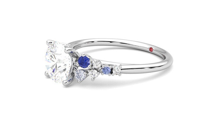 Taylor & Hart Marula Round Engagement Ring 360 degree image 23