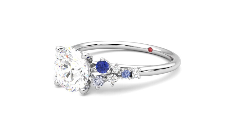 Taylor & Hart Marula Round Engagement Ring 360 degree image 24