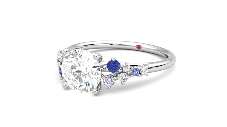 Taylor & Hart Marula Round Engagement Ring 360 degree image 25
