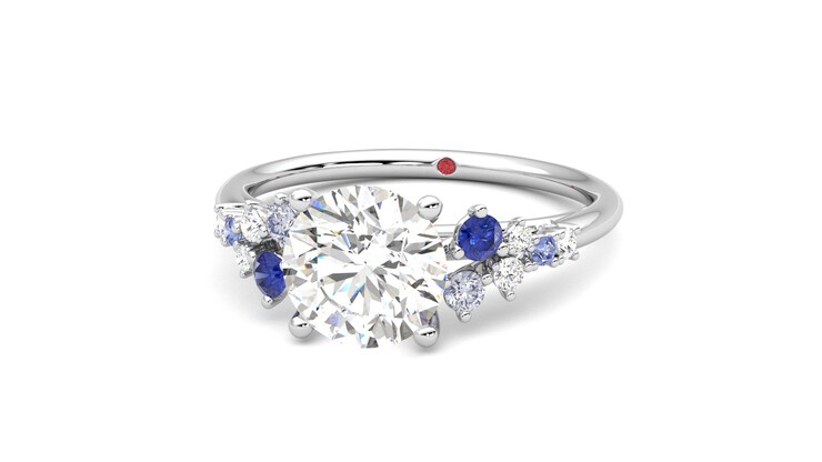 Taylor & Hart Marula Round Engagement Ring 360 degree image 27