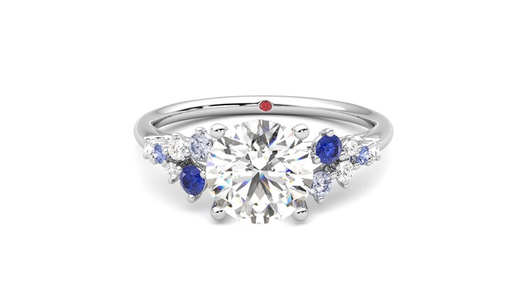 Taylor & Hart Marula Round Engagement Ring 360 degree image 29