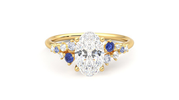 Taylor & Hart Marula Oval Engagement Ring 360 degree image 0