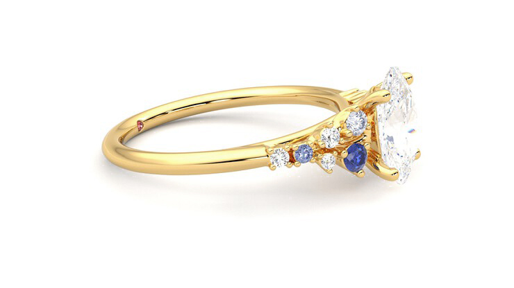 Taylor & Hart Marula Oval Engagement Ring 360 degree image 8