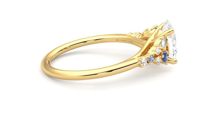 Taylor & Hart Marula Oval Engagement Ring 360 degree image 10