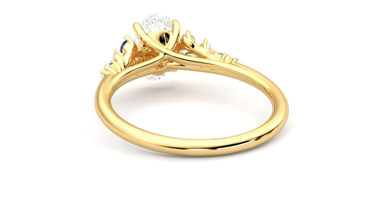 Taylor & Hart Marula Oval Engagement Ring 360 degree image 16