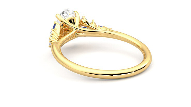Taylor & Hart Marula Oval Engagement Ring 360 degree image 17