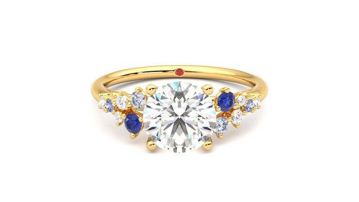 Taylor & Hart Marula Round Engagement Ring 360 degree image 0