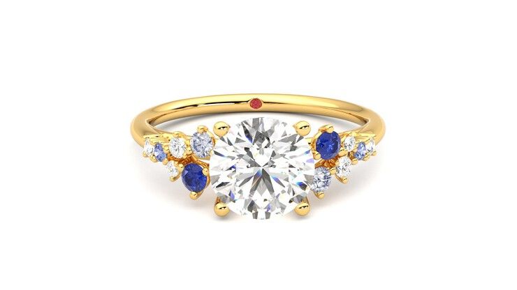 Taylor & Hart Marula Round Engagement Ring 360 degree image 1