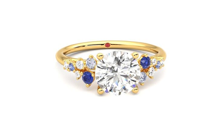 Taylor & Hart Marula Round Engagement Ring 360 degree image 2