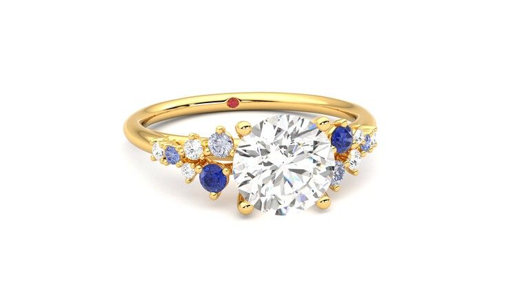 Taylor & Hart Marula Round Engagement Ring 360 degree image 3