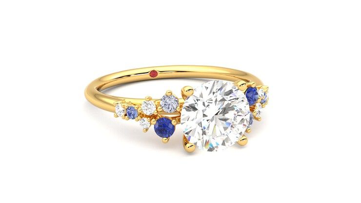 Taylor & Hart Marula Round Engagement Ring 360 degree image 4