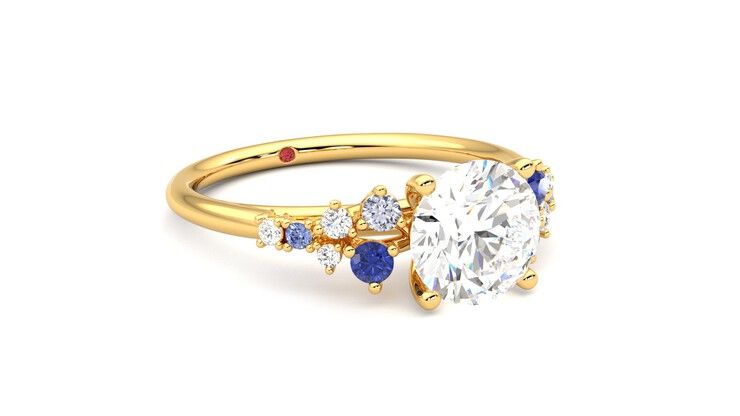 Taylor & Hart Marula Round Engagement Ring 360 degree image 5