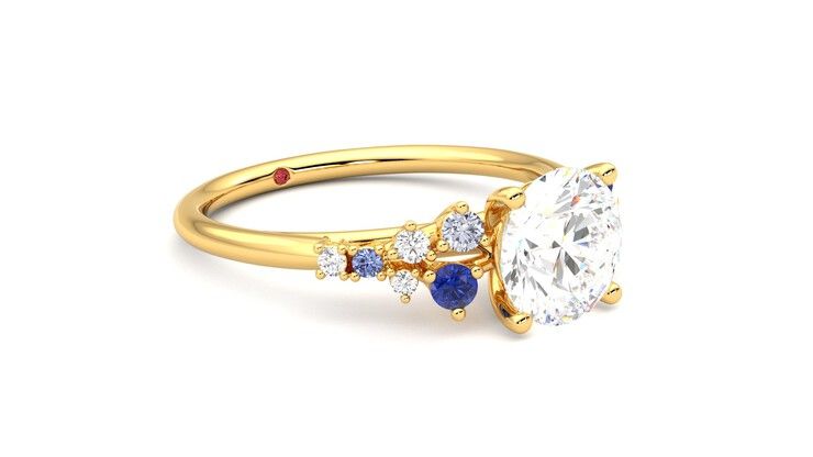 Taylor & Hart Marula Round Engagement Ring 360 degree image 6