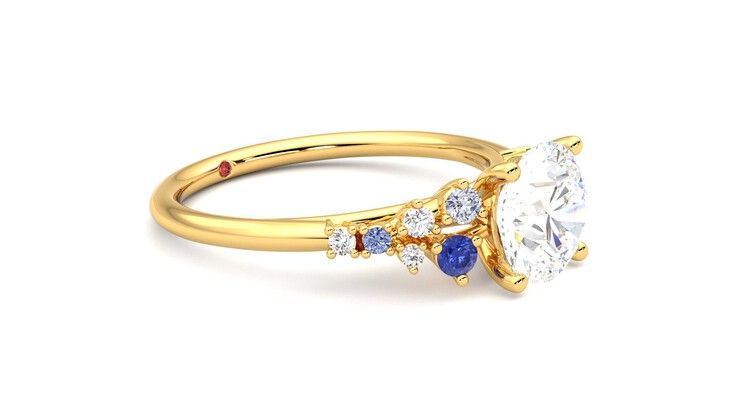 Taylor & Hart Marula Round Engagement Ring 360 degree image 7