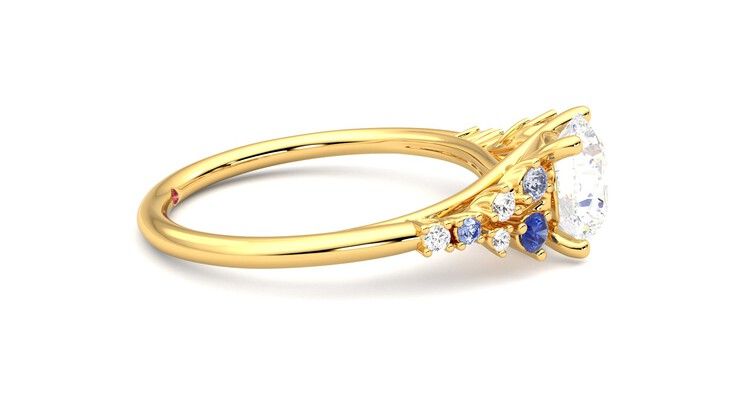 Taylor & Hart Marula Round Engagement Ring 360 degree image 9