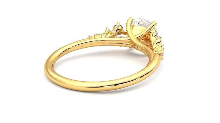 Taylor & Hart Marula Round Engagement Ring 360 degree image 13