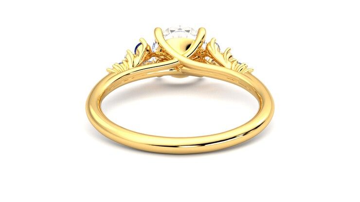 Taylor & Hart Marula Round Engagement Ring 360 degree image 15