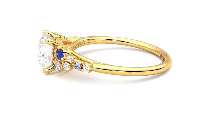 Taylor & Hart Marula Round Engagement Ring 360 degree image 21