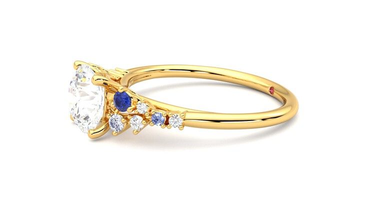 Taylor & Hart Marula Round Engagement Ring 360 degree image 22