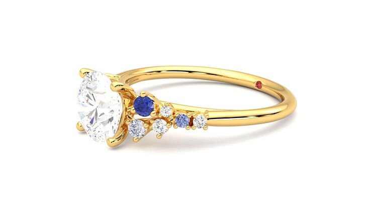 Taylor & Hart Marula Round Engagement Ring 360 degree image 23
