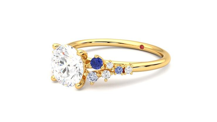 Taylor & Hart Marula Round Engagement Ring 360 degree image 24