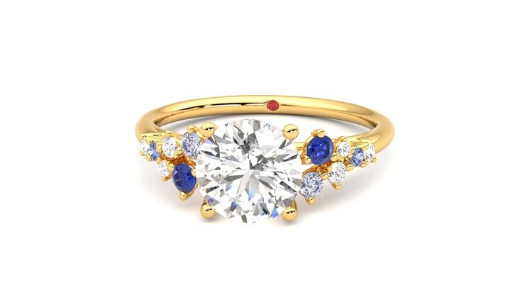Taylor & Hart Marula Round Engagement Ring 360 degree image 28
