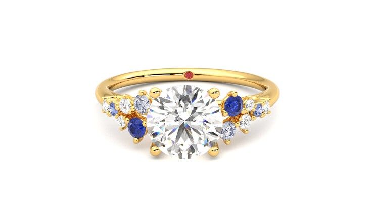 Taylor & Hart Marula Round Engagement Ring 360 degree image 29