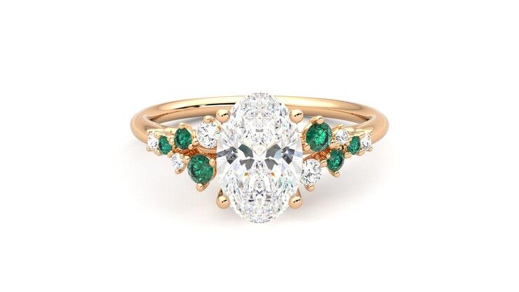 Taylor & Hart Marula Oval Engagement Ring 360 degree image 0