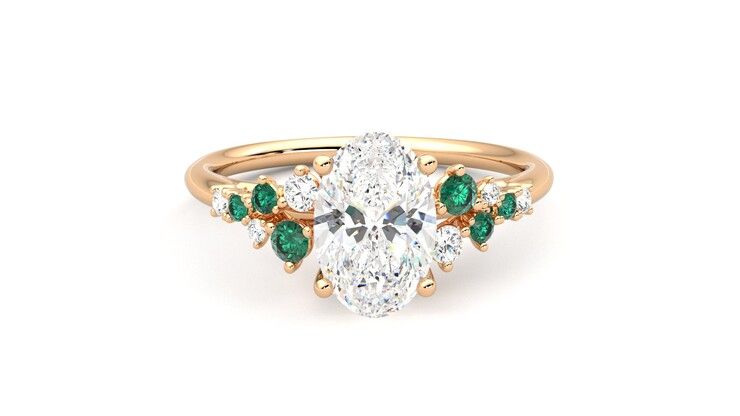 Taylor & Hart Marula Oval Engagement Ring 360 degree image 1